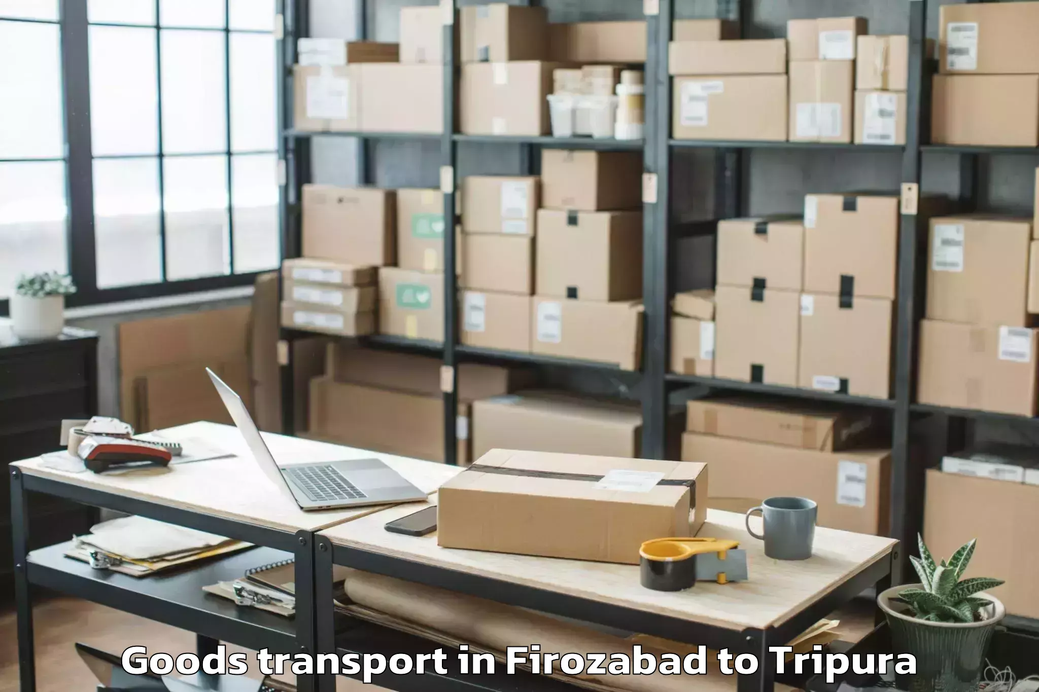 Book Firozabad to Barjala Goods Transport Online